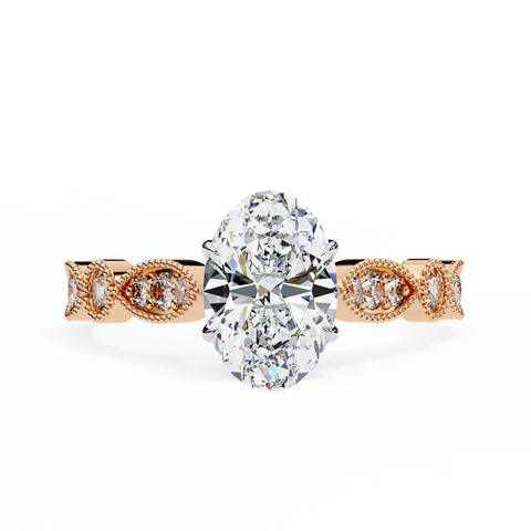 The Aurora Crest Elegance Oval Cut Ring