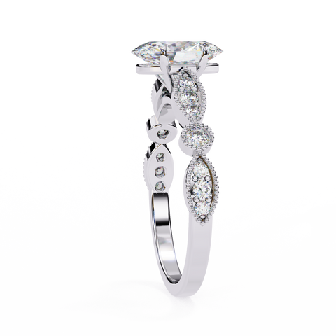 The Aurora Crest Elegance Oval Cut Ring