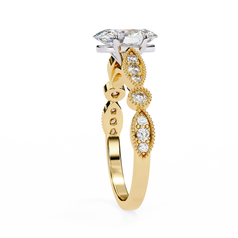 The Aurora Crest Elegance Oval Cut Ring