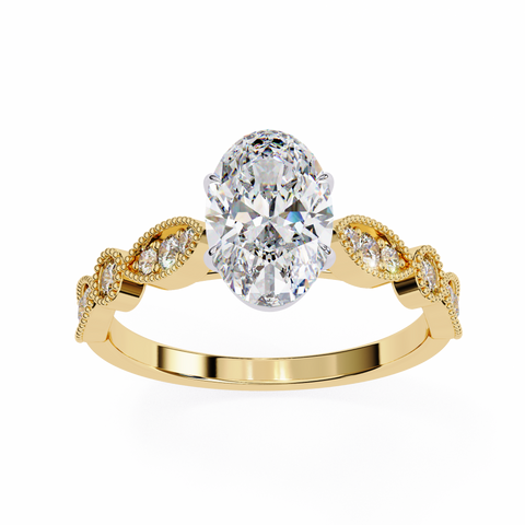 The Aurora Crest Elegance Oval Cut Ring