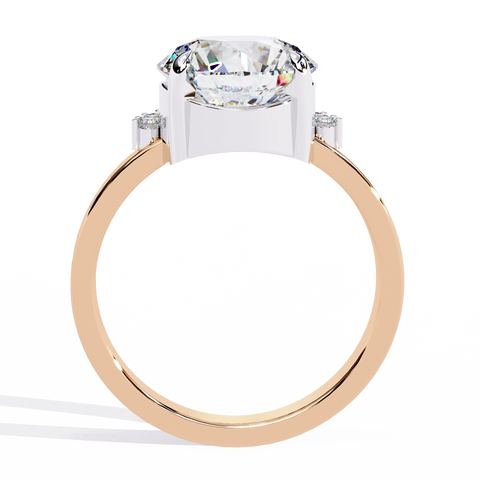The Celestial Crest Round Cut Ring