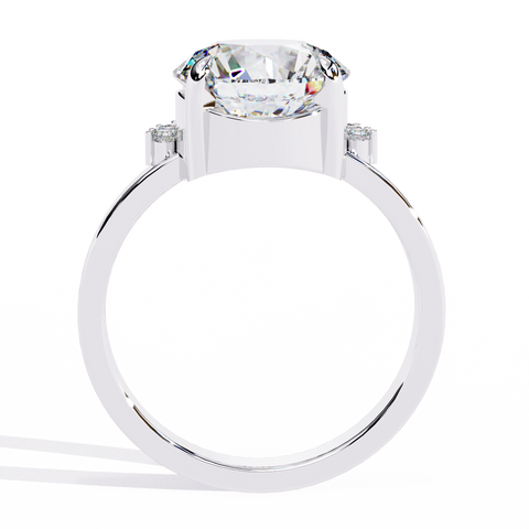 The Celestial Crest Round Cut Ring