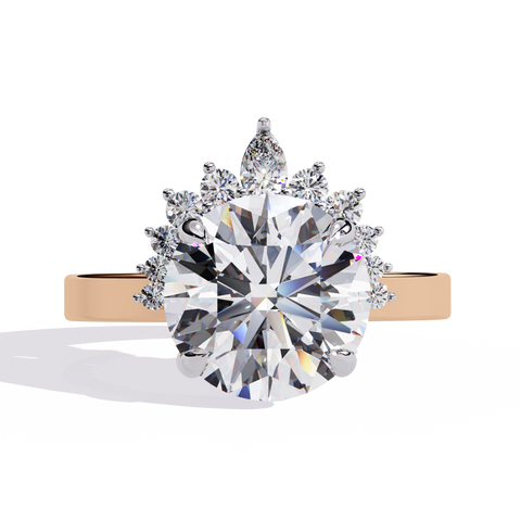 The Celestial Crest Round Cut Ring
