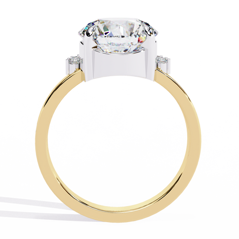 The Celestial Crest Round Cut Ring