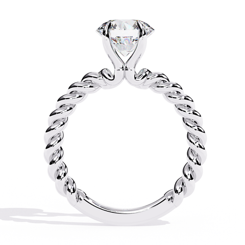 The Golden Whirl Round Cut Ring