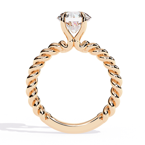 The Golden Whirl Round Cut Ring