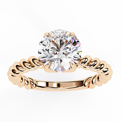 The Golden Whirl Round Cut Ring