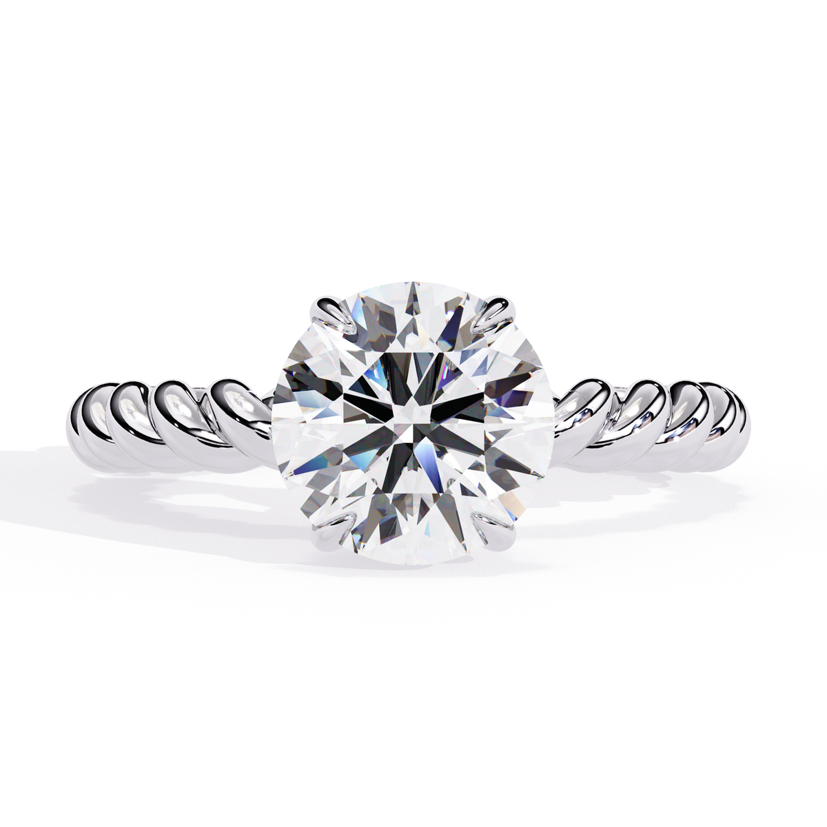 The Golden Whirl Round Cut Ring