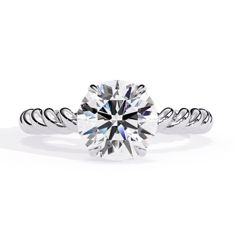 The Golden Whirl Round Cut Ring
