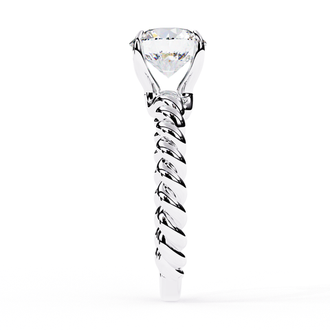 The Golden Whirl Round Cut Ring
