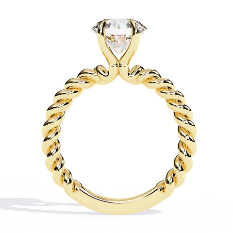The Golden Whirl Round Cut Ring